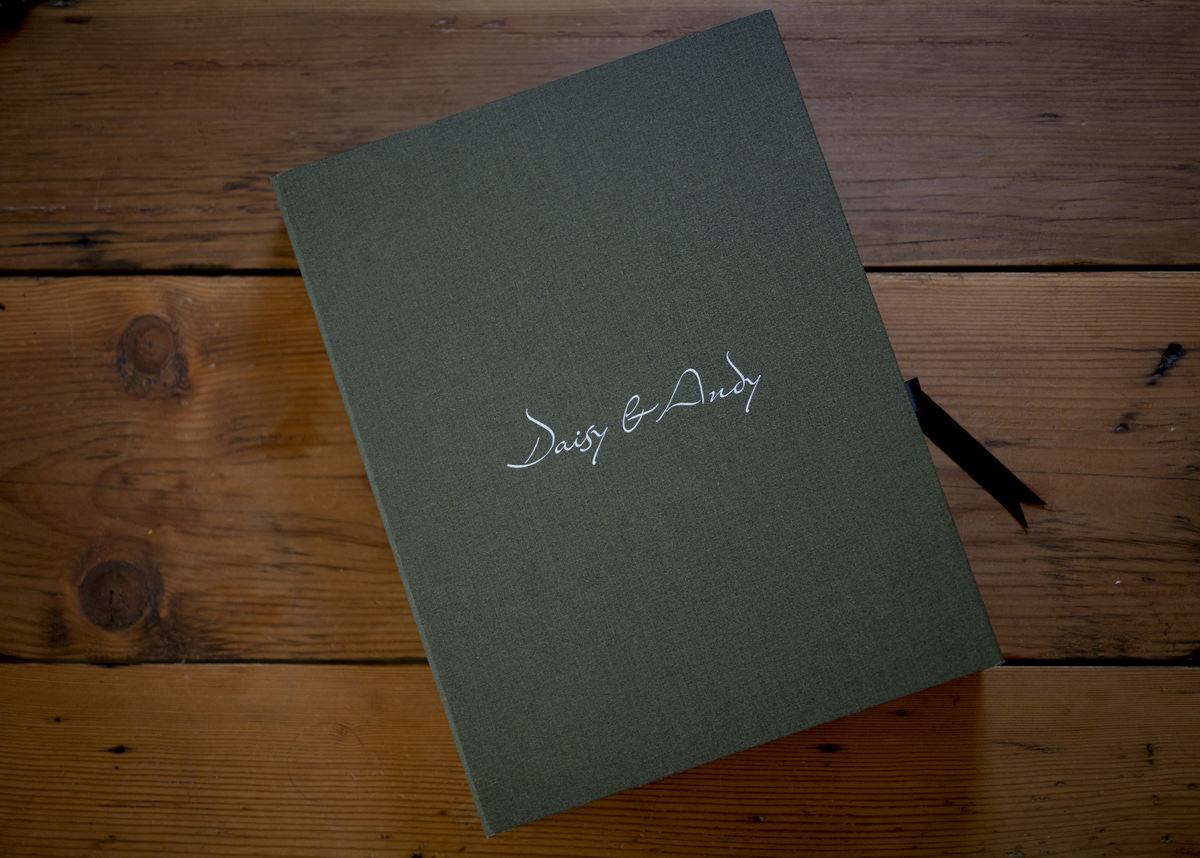 Leather Elopement Wedding Album Box