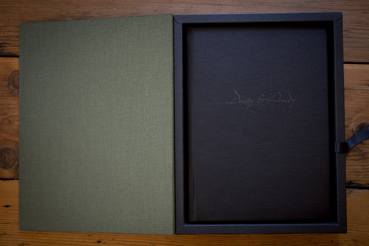 Leather Wedding Elopement Album in box