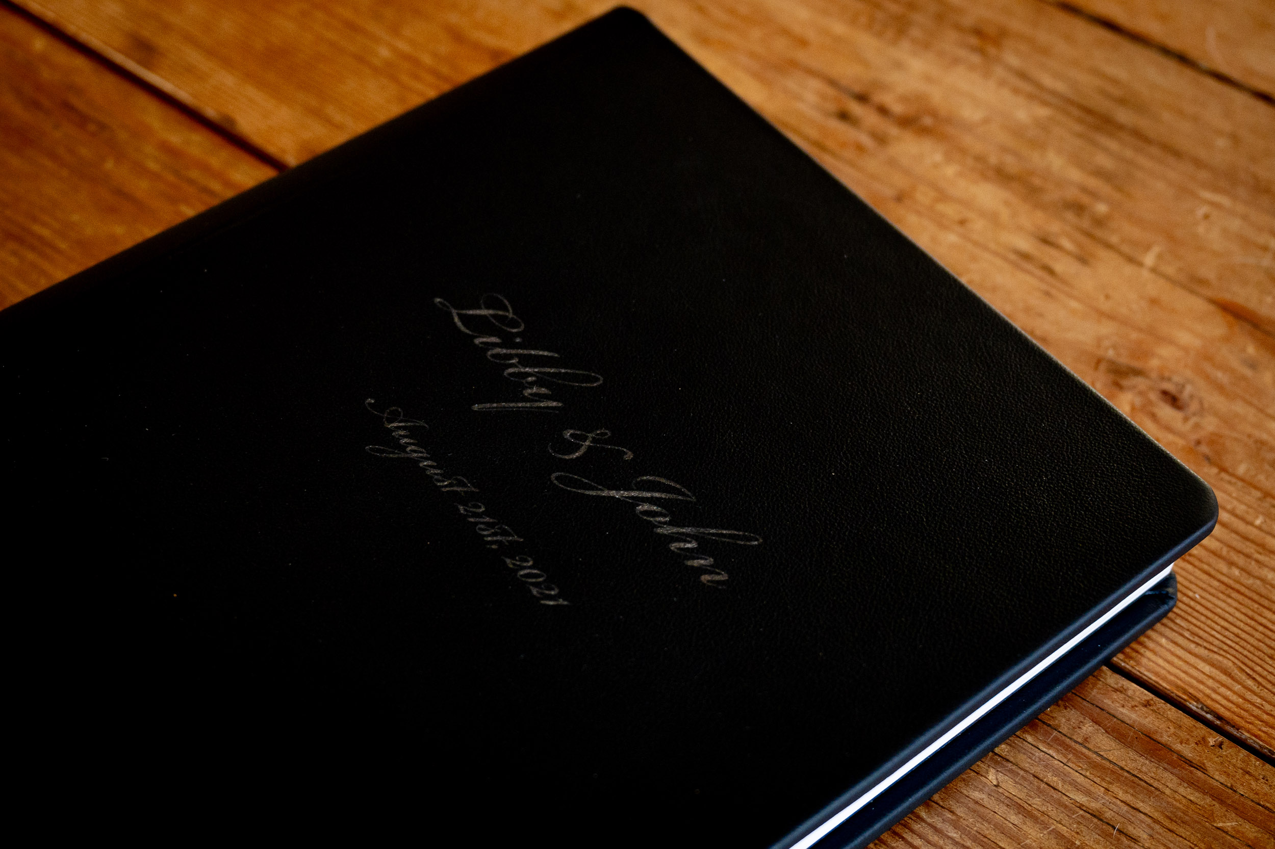 Italian Leather Elopement Wedding Albums by Elope Adventurously